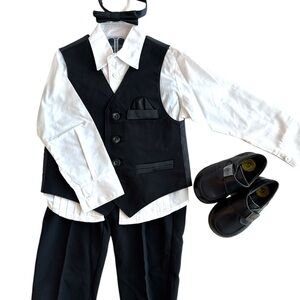 Classic Black and White Kids Costume Set